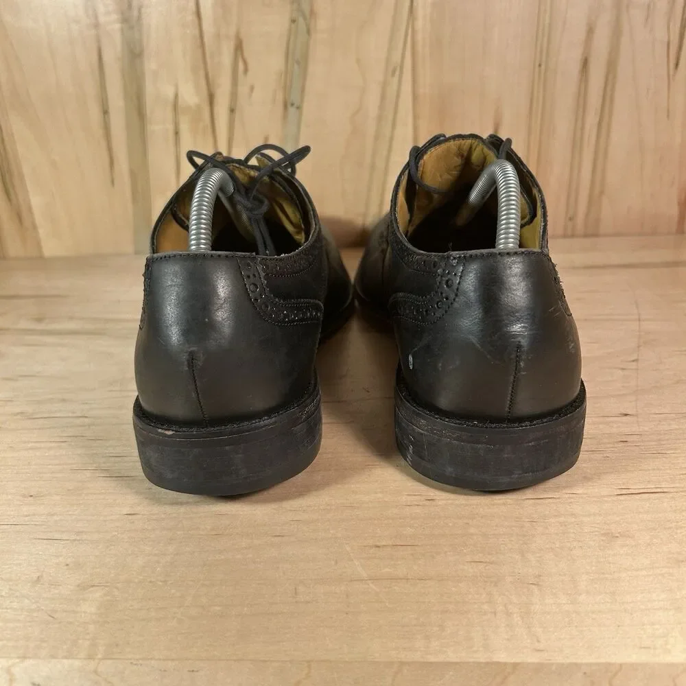 Cole Haan Grand Wingtip Black Leather Oxford Shoes Men Size 10.5 M